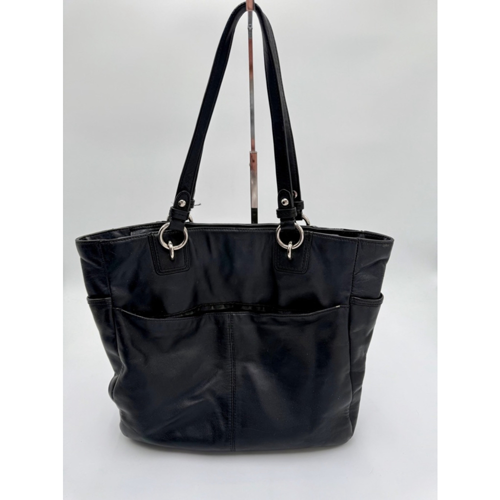 Coach Gallery‎ North South Black Leather with Side Zippers F19456 - Picture 2 of 10